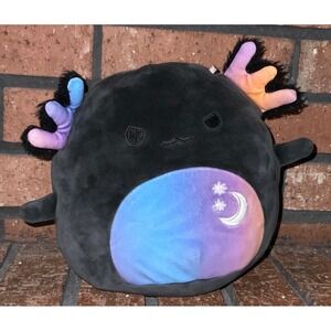 Squishmallows Akina the Axolotl 8 Inch Black Galaxy Celestial Moon Stars Plush